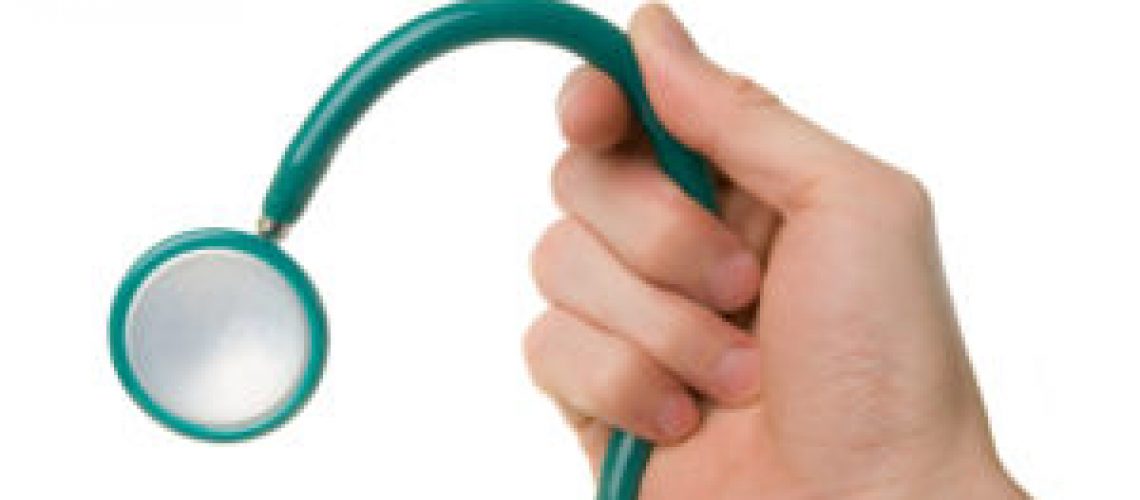 Limp (bent) Stethoscope symbolizing sexual dysfunction (impotance symbol)